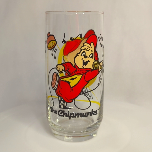 Vintage Original Alvin & the Chipmunks Singing Alvin Tall Glass 1985 - Picture 1 of 6